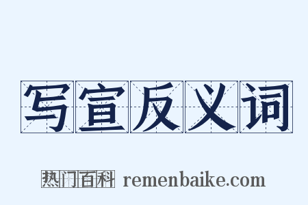 写宣反义词是什么意思的图片